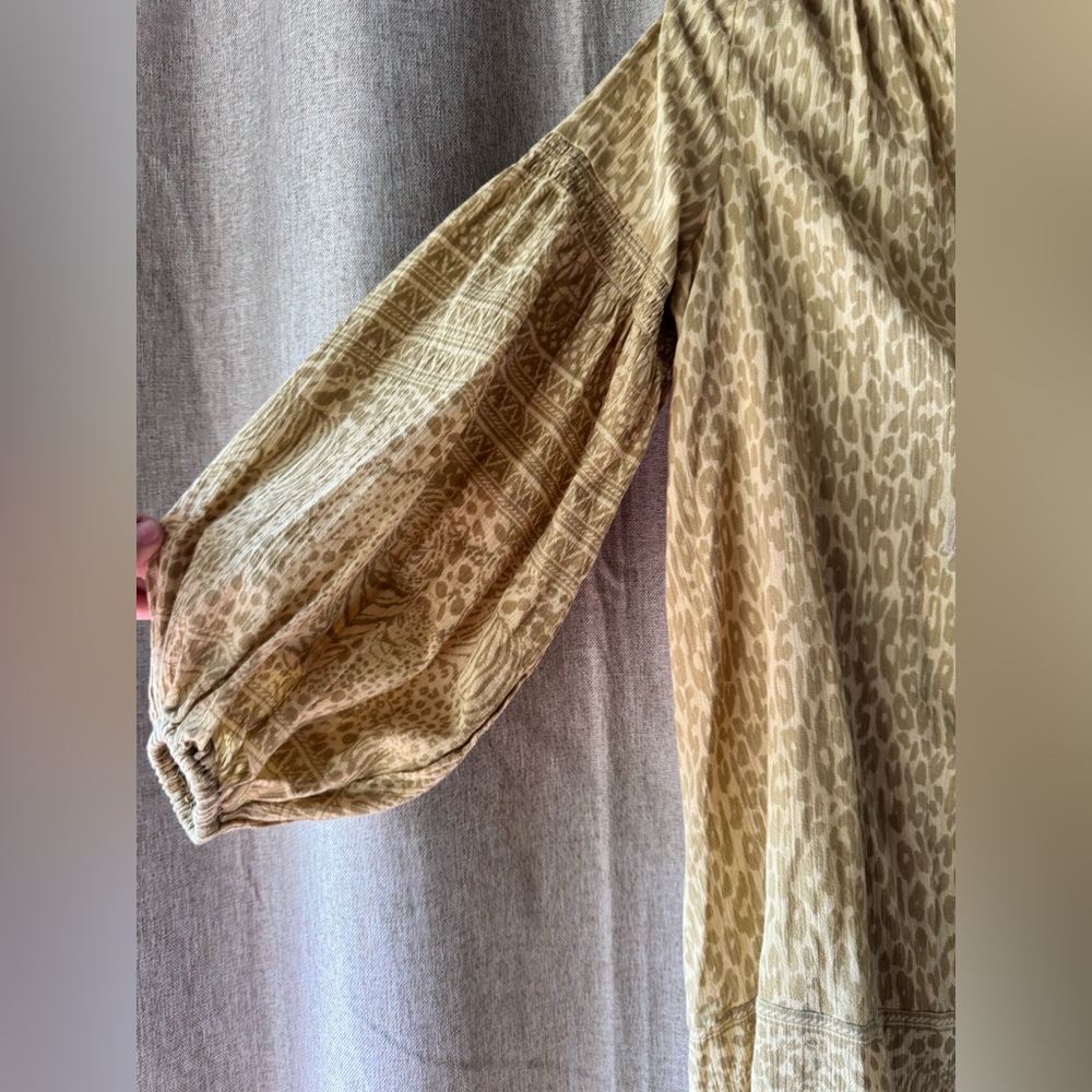 Spell Wild Things Gold Patterned Tunic Dress - image 3